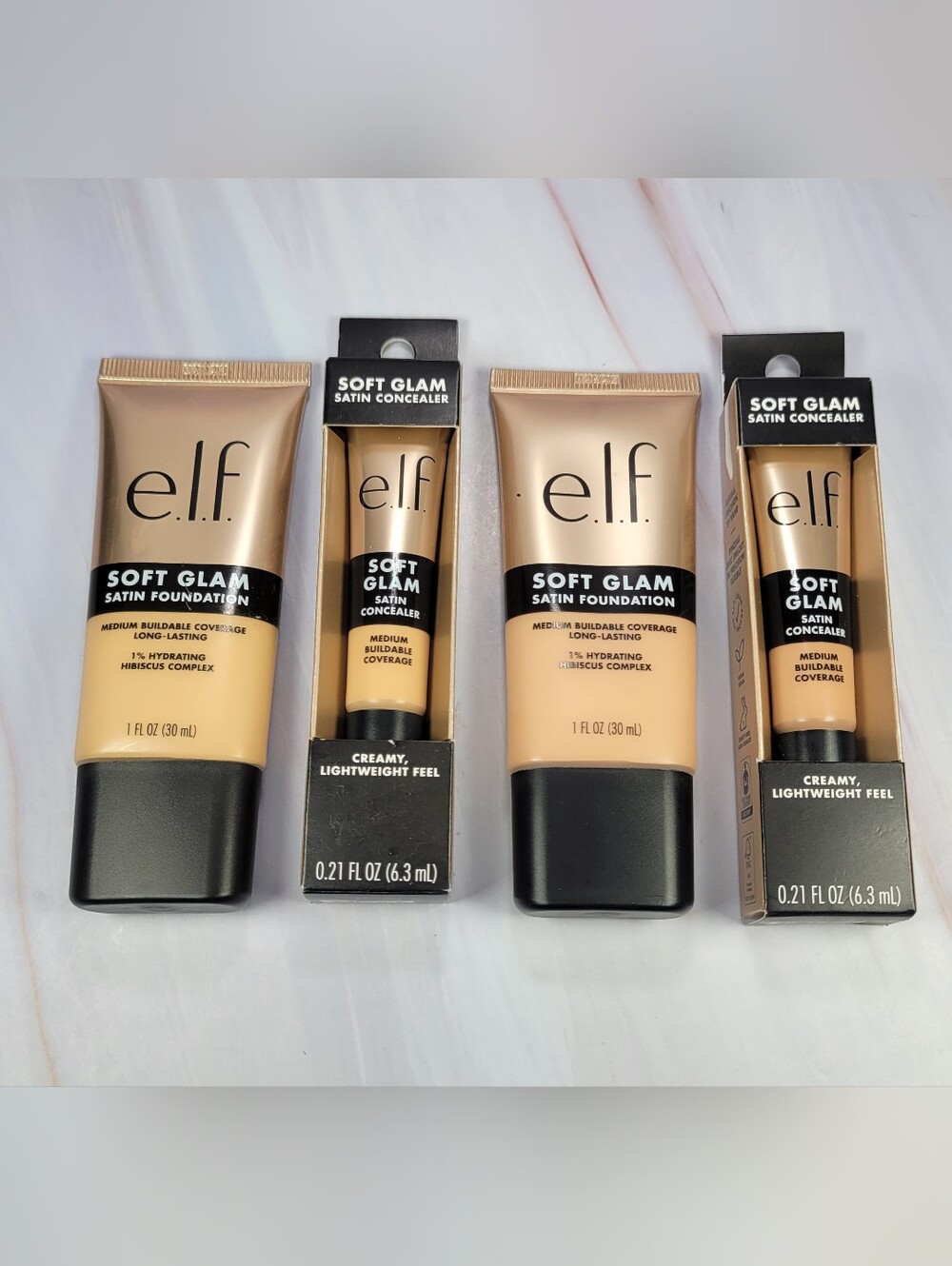 Elf Soft Glam Satin Foundation and Concealer Bundle NEW!